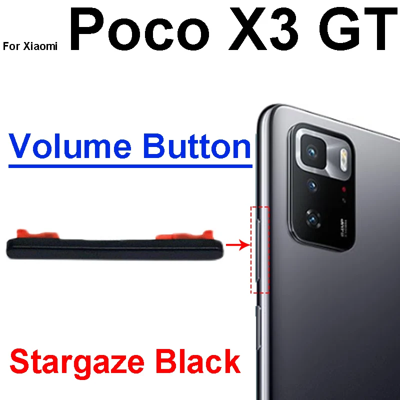 For Xiaomi POCO Pocophone X3 GT Power Voume Side Button Volume Audio Control Side Key Buttons Repair Parts