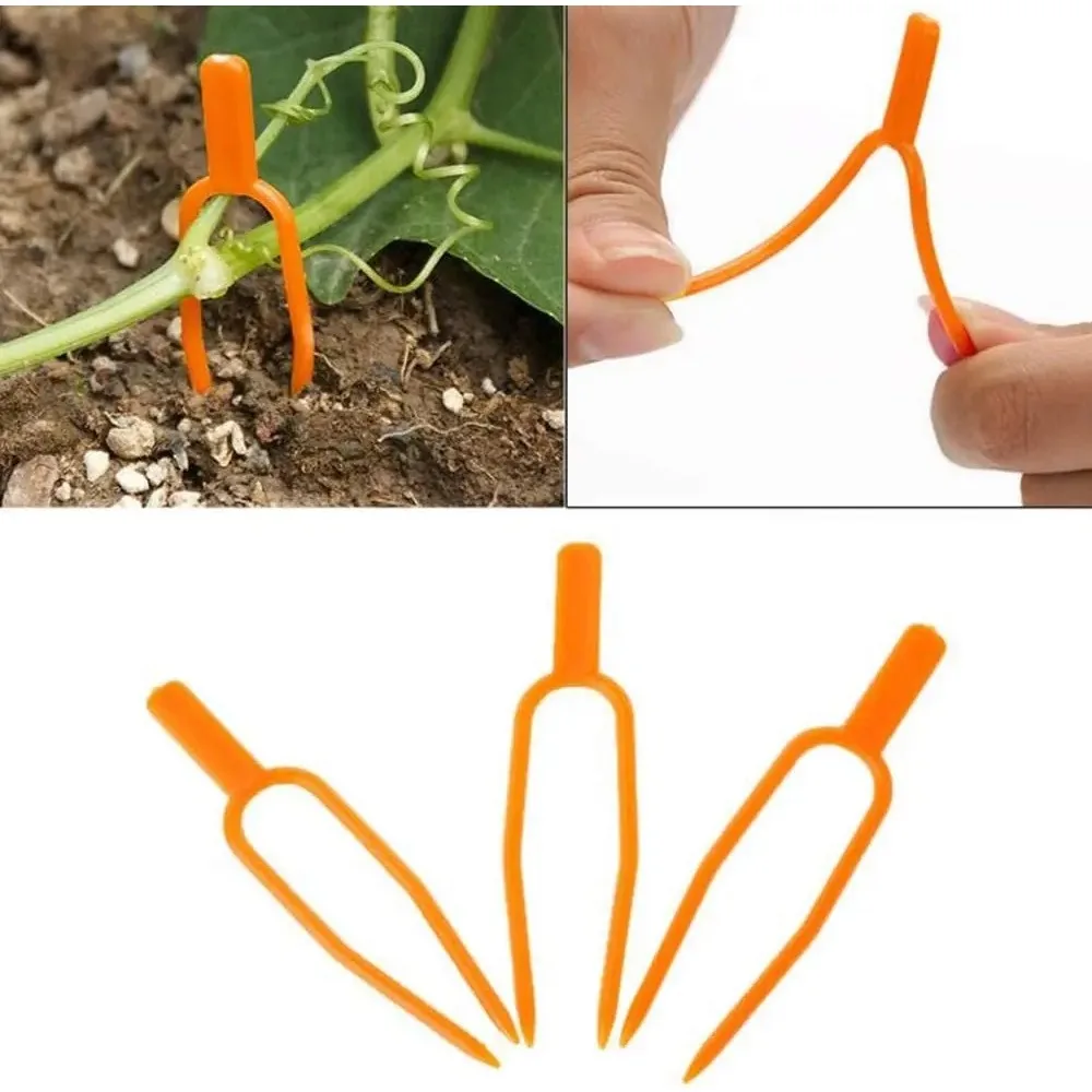 Plant Fixing Clips Plastic Farming Fork for Stolon Fixing  Fastening Fixture Garden Strawberry Seedling Tomato Support Tools