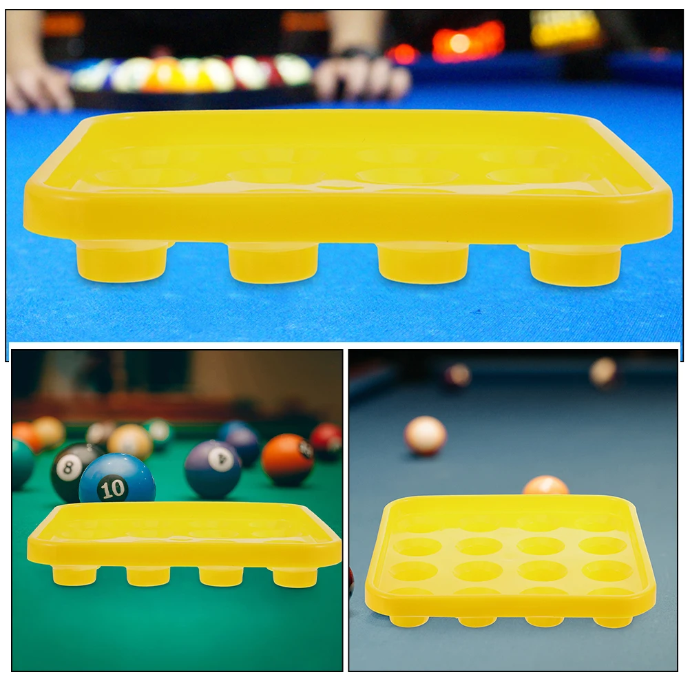

2 Pcs Billiards Storage Plate Balls Tray Holder Portable Colorful American Plastic