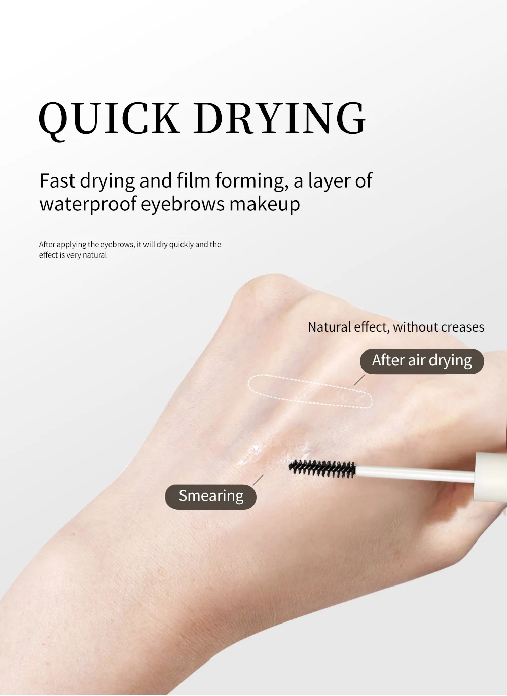 眉定義ジェル、防水性と耐汗性の長持ちする眉毛トリートメント、すべての肌タイプ向けのクリア眉毛レインコート