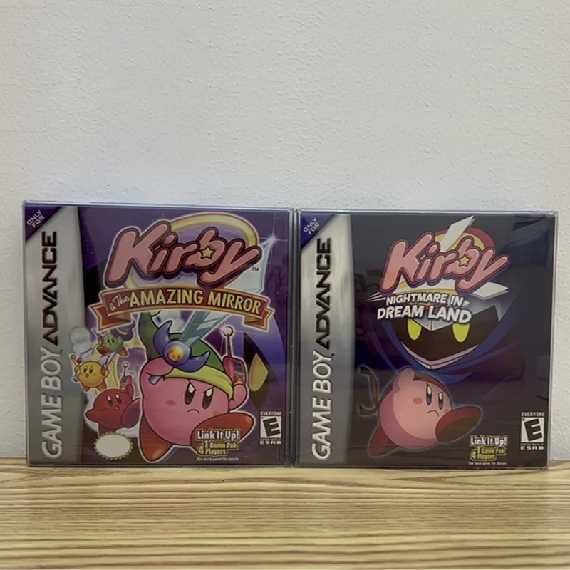 GBA Game in Box Kirby Series Amazing Mirror Nightmare in Dream Land  for 32 Bit Video Game Cartridge USA Version No Manual