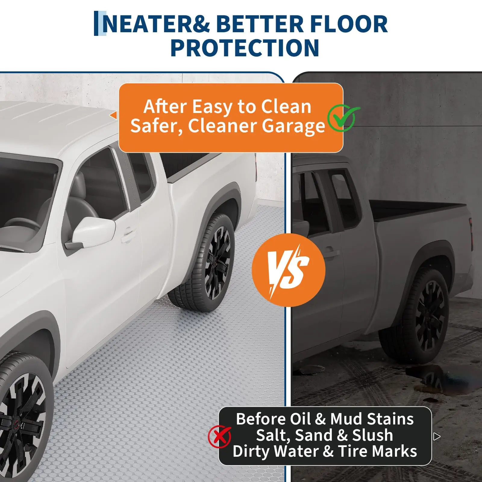Heavy-Duty 7.5x17/20 ft Coin Design Garage Floor Mat – 1.8mm Thick PVC Non-Slip Waterproof Oil-Resistant Mat for Car, Workshop & Trailer