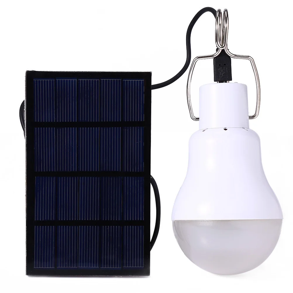

5V 15W Solar Powered LED Bulb Portable Outdoor Light Soft Flicker Saving Solar Night Lamp for Camping Reading