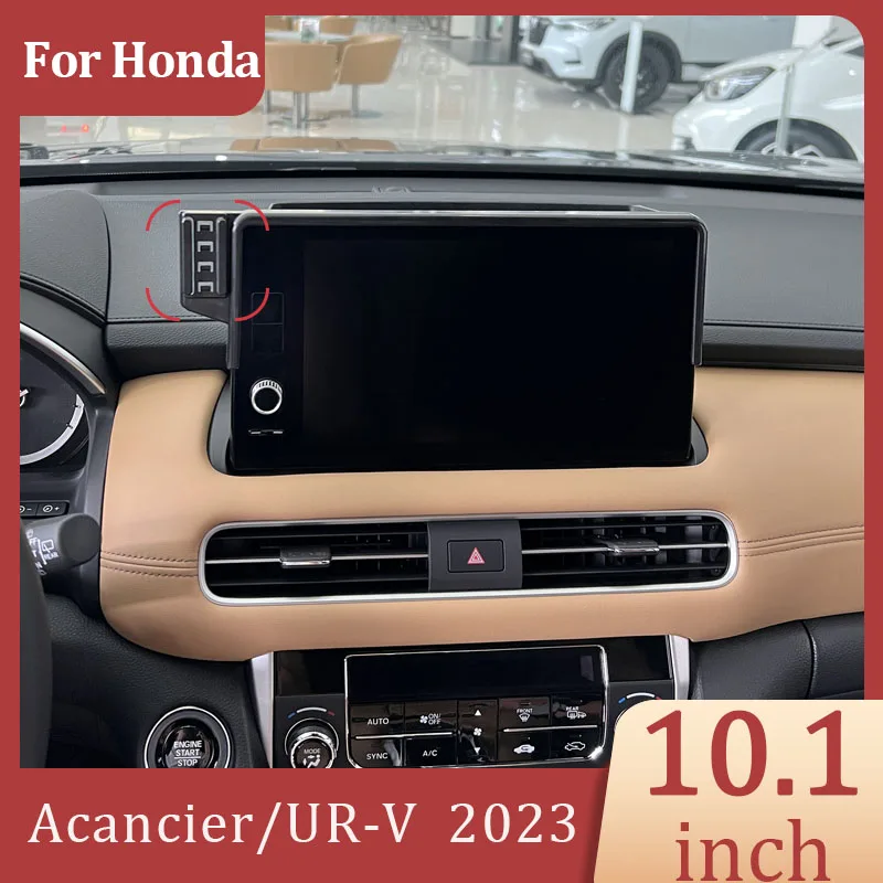 For Honda Acancier UR-V 2023 Car Mobile Phone Navigation Bracket DIY Projection Screen Wireless Charger Screen 10.1 Inch Base