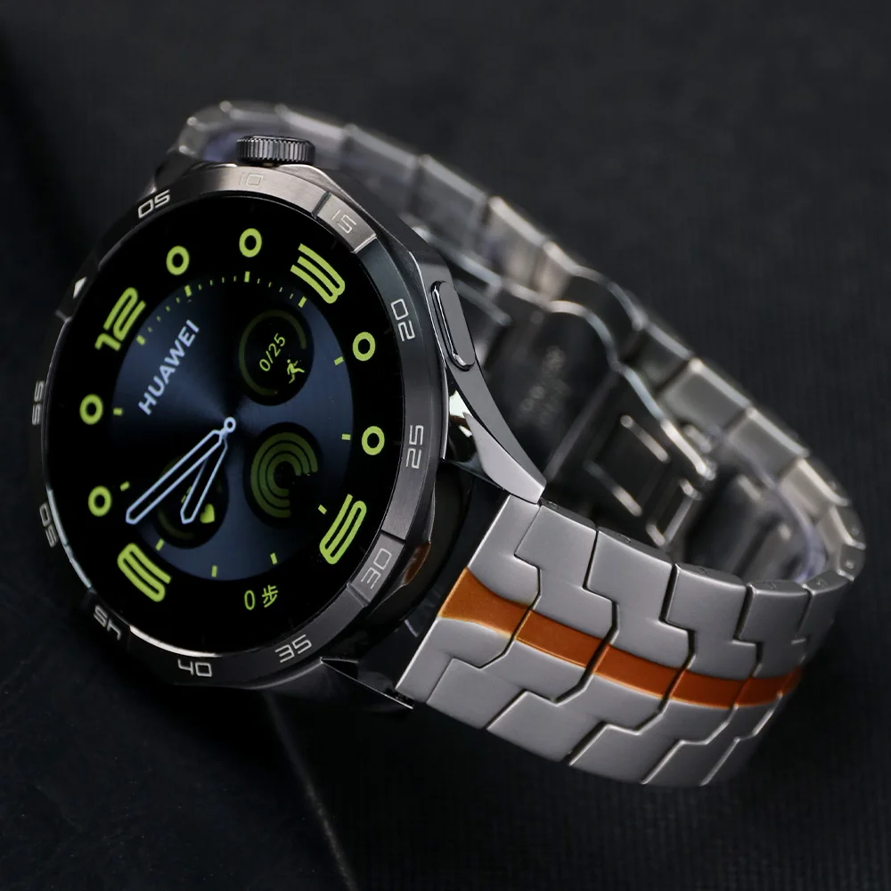 22 มม.สําหรับ Huawei Watch 5 4 3/GT5/3Pro 46 มม.นาฬิกาข้อมือสแตนเลสสําหรับ Huawei Watch GT 4 3 2 46 มม./GT2E/GT2 Pro Band