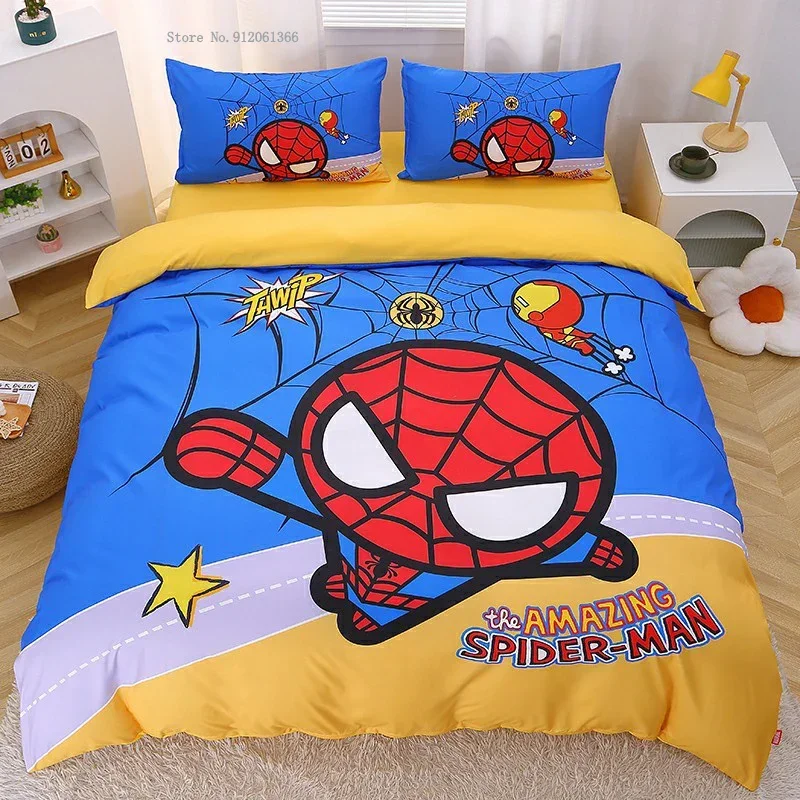 Disney Cartoon Boy Duvet Cover Set Pillow Case for Boy Bedroom  Bedding Single Size Bed Room  Birthday Gift