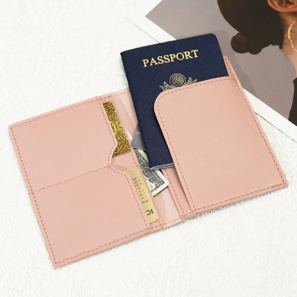 

Multifunction PU Leather Passport Cover Travel Accessories Card Case Passport Clip Airplane Check-in Travel Wallet Ticket Holder