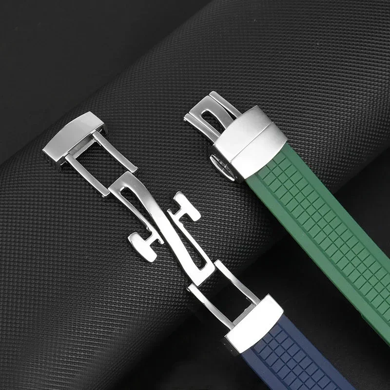 Cinturino in gomma Aquanaut adatto per Patek Philippe Silicone 5164A 5167A 5168A 21mm cinturino con fibbia pieghevole cinturino 21mm