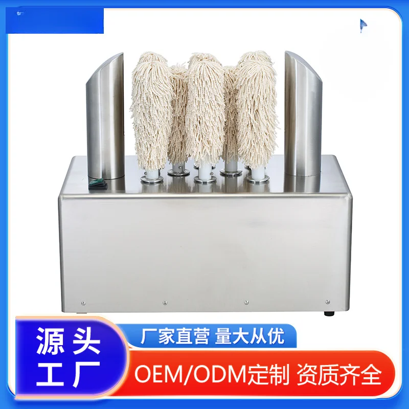 Five-Star Hotel Commercial Electric Cup Wiping Machine Eight-Head Dry Polishing Glass Warm Air Disinfection Dryer Red Wine Glass