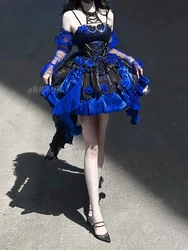Blue Sky Dress Starry Sky Dress Pure Desire Dress Wind Hanging Neck Dress Cos Lolita Skirt Cos Princess Style Suspender Dress