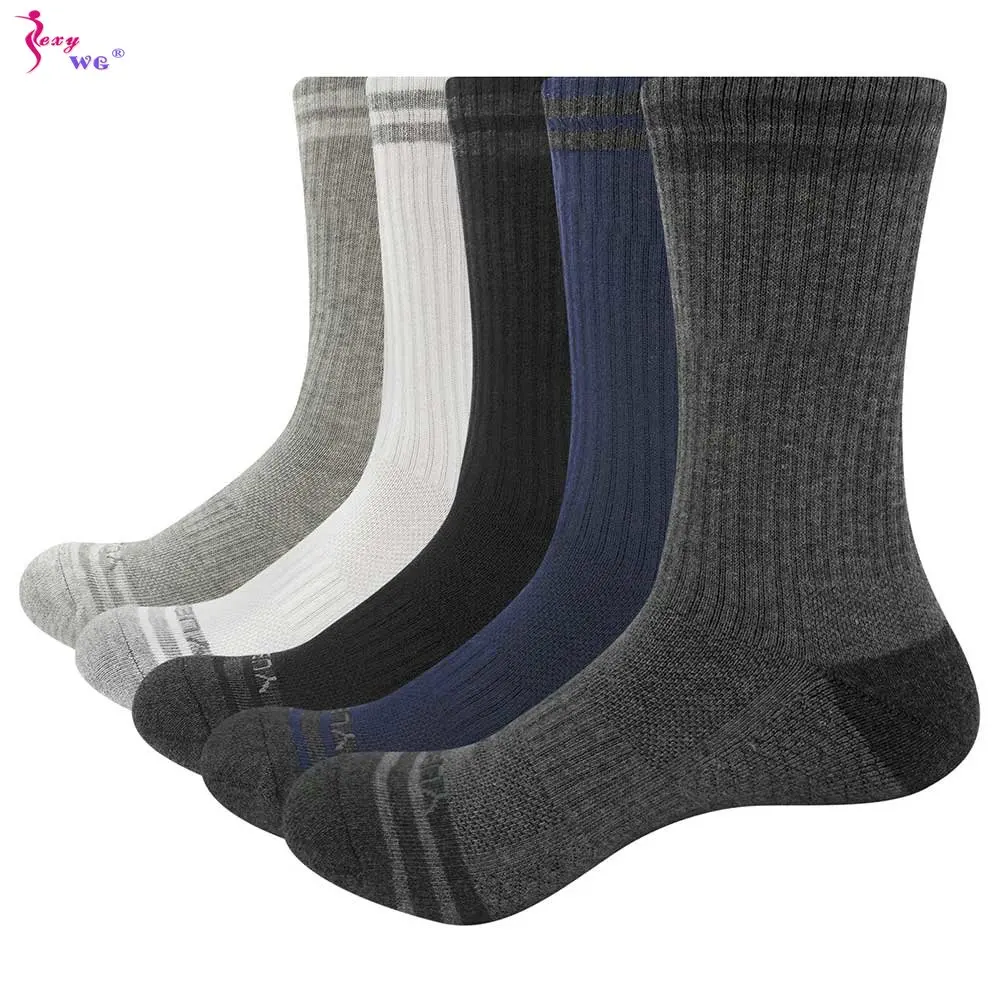 SEXYWG Men's Socks Compression Stockings Breathable Basketball Sports Cycling Socks Moisture Wicking High Elastic Tube Socks