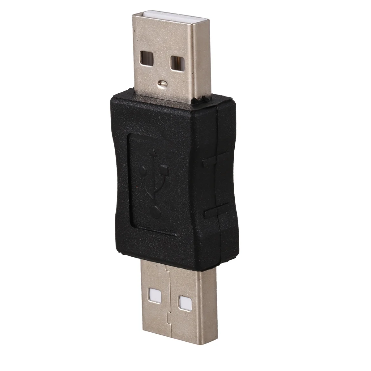 Y06A SODIAL(R) Adaptador de conector USB A macho a macho Negro