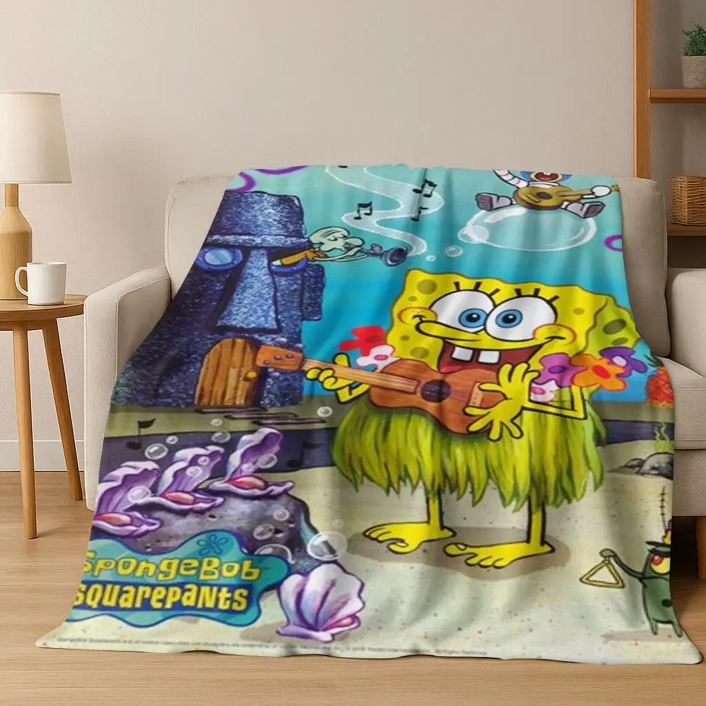 الكرتون S-سبونجبوب سكوير باتريك ستار الفانيلا بطانية لينة رمي بطانية للسرير غرفة نوم غرفة المعيشة السفر نزهة هدية #5