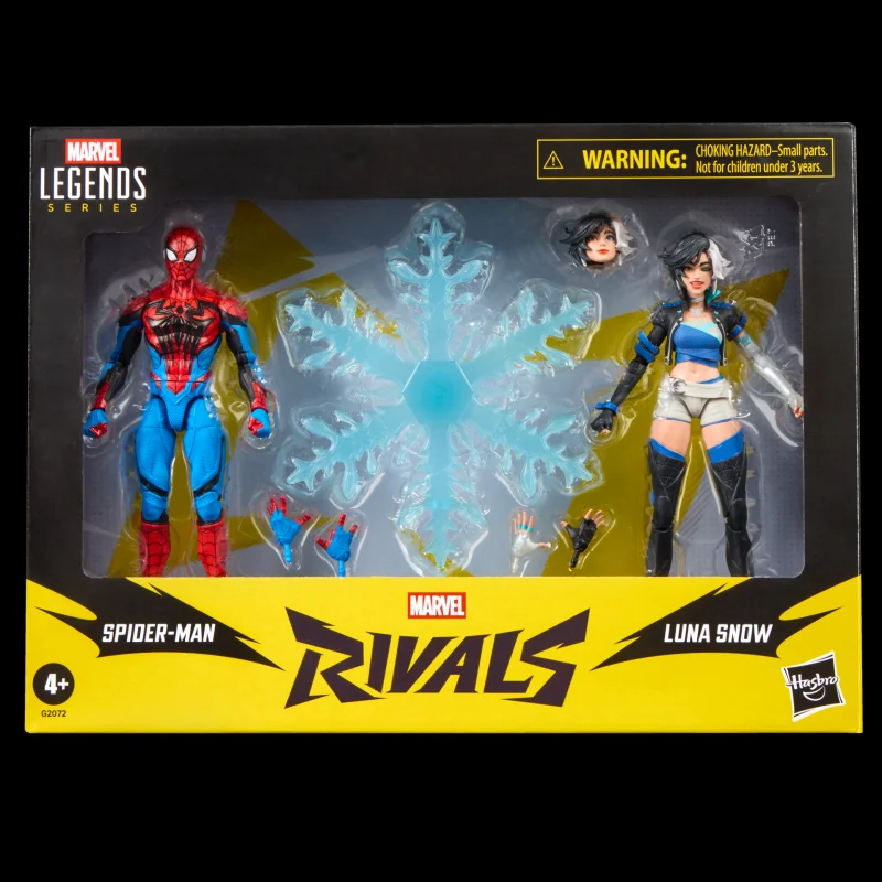 Original New Hasbro Marvel Legends Series Spider-Man Luna Snow Marvel Rivals 2-Pack 15cm Action Figure Collectible Model Toy Gif view 2