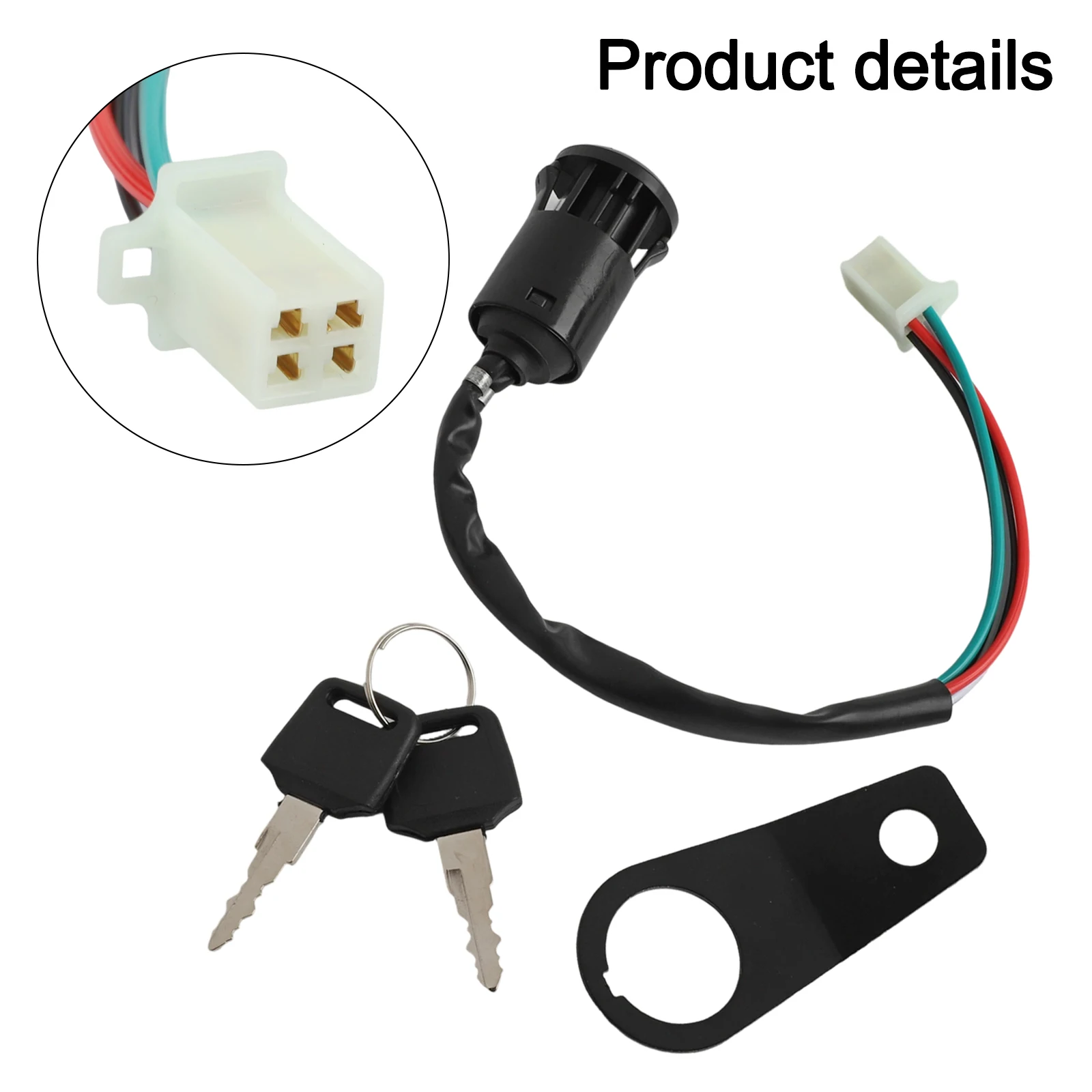 1 conjunto de suporte para chave de bloqueio de interruptor de ignição para motocicleta, mais adequado para 50cc 90cc 110cc 150cc para bicicletas de sujeira, scooters, karts, atvs
