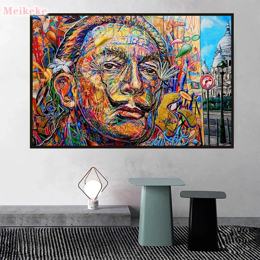 Diamond Painting Abstract Salvador Dali Graffiti 5D Crystal Art Full Drill Cross Stitch Mosaic Rhinestones Embroidery Home Decor