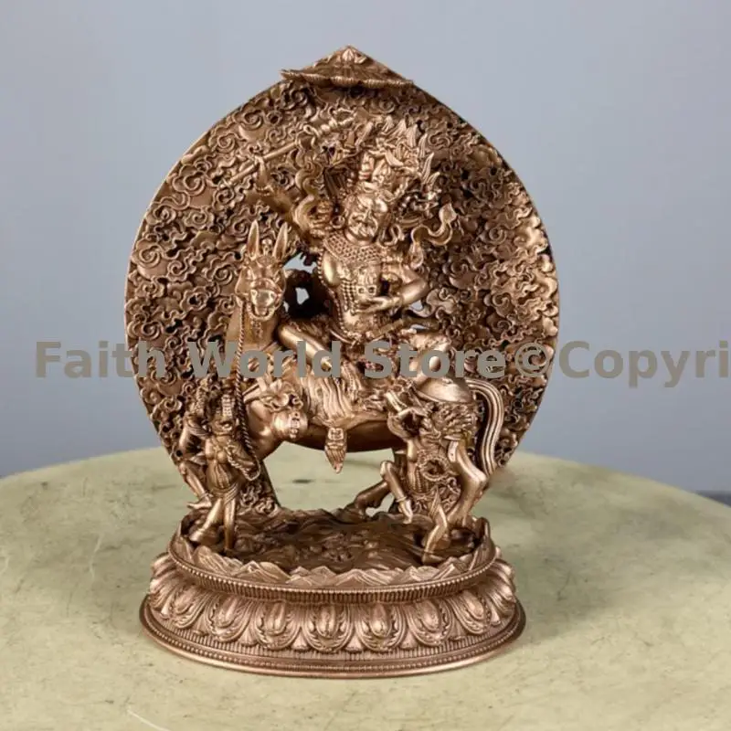 high quality Nepal buddha statue Palden Lhamo Buddha statue Tibet buddhism Red copper Carving Exquisite 10cm free shipping