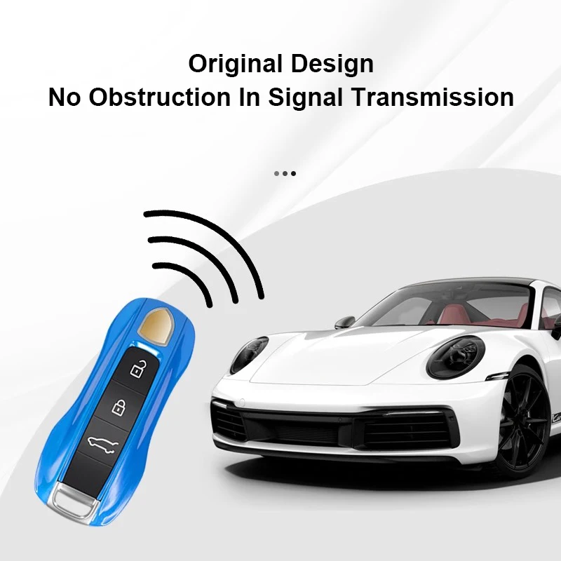 Car Key Case Keyless Cover Key Shell Car Accessories Protective Case For Porsche Macan Boxster Cayman Panamera 718 911 Taycan