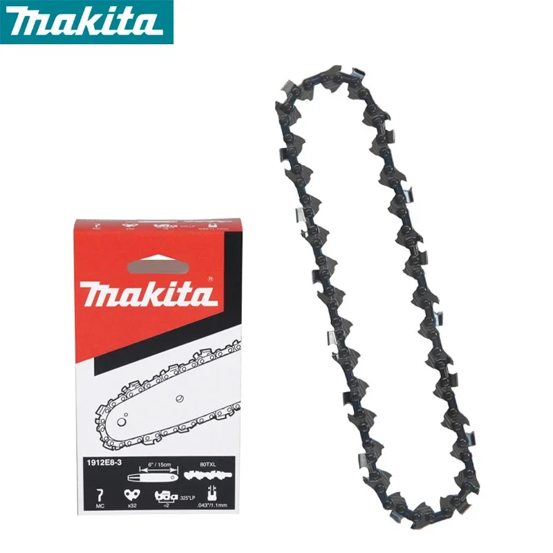 Цепь бензопилы Makita 1912E8-3 150 мм/6 дюймов, сменная направляющая цепи пилы 80TXL для DUC150 UCO29G Цепь бензопилы Makita 1912E8-3 150 мм/6 дюймов, сменная направляющая цепи пилы 80TXL для DUC150 UCO29G