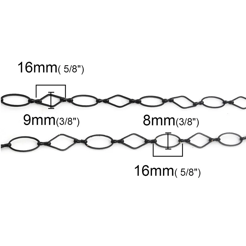 Opened Oval Chains for DIY Jewellery Making