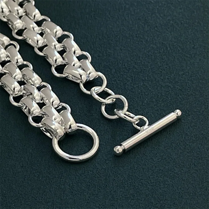 925 Sterling Silver Bracelet TO Three-row Bracelet Women's Simple Fashion Bracelet Birthday Wedding Anniversary Jewelry Gift view 4