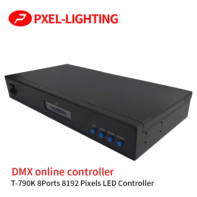 

T-790K LED Pixel Controller PC On Line Pixel Full Color Controller 8 Ports 8192 Pixels For WS2811 WS2801 WS2812 SK6812 LED strip