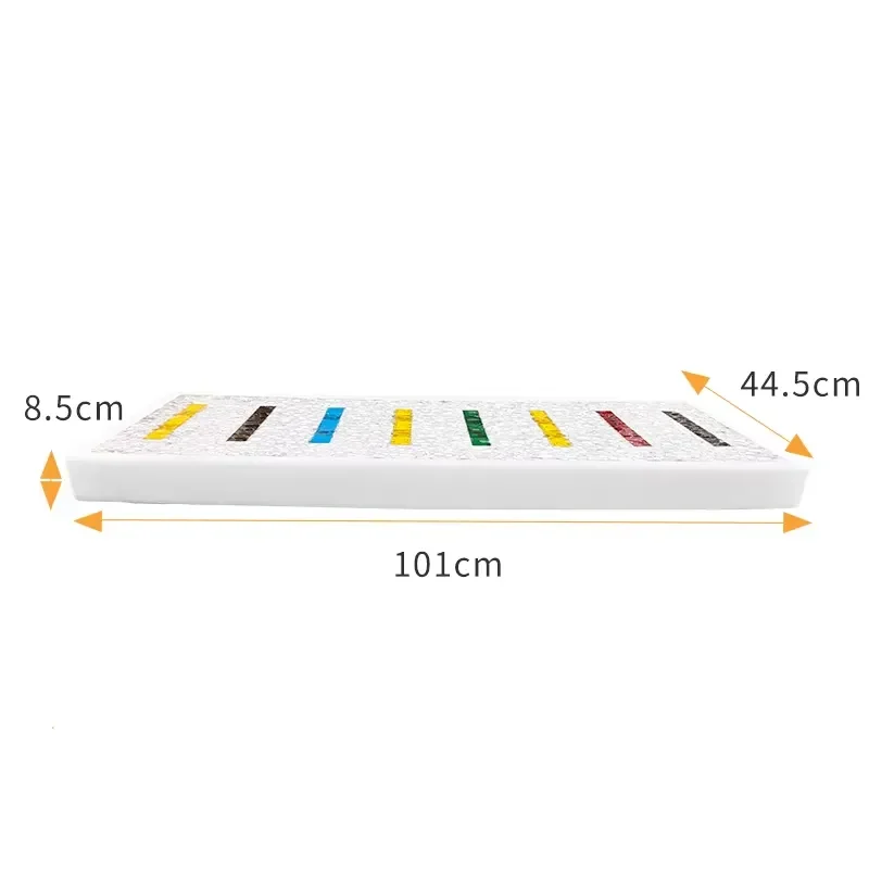 Sensory training equipment integrating light patterned floor tiles and musical children's toys
