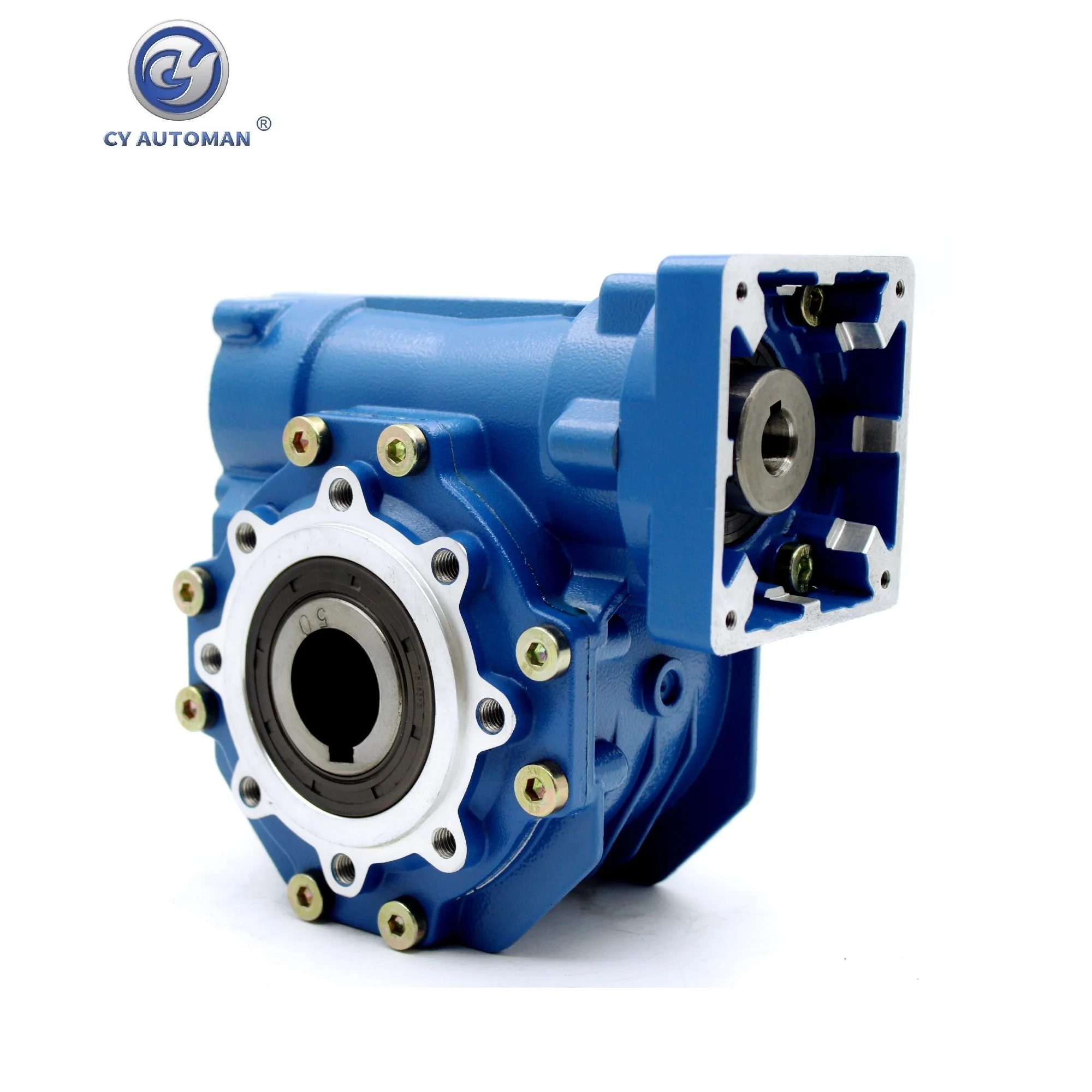 CY Automan Speed reducer Worm Gearbox  CYVF 63  Input 14/19/22/24mm Output 25mm Ratio 5:1/100:1 CNC Gearbox Speed Reduction