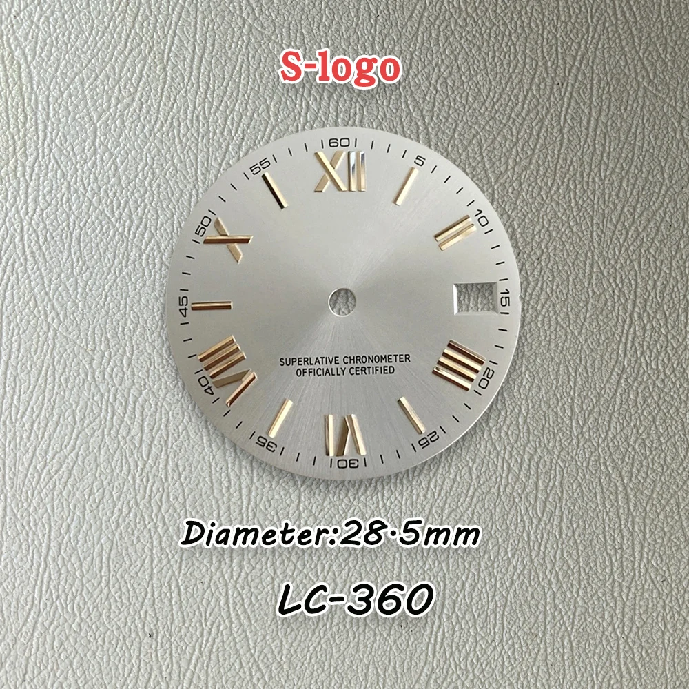 28.5mm High Quality NH35 Dial Roman numeral Dial S Logo Dial Fit NH35/NH36 Movement NH35 Modification Accessories