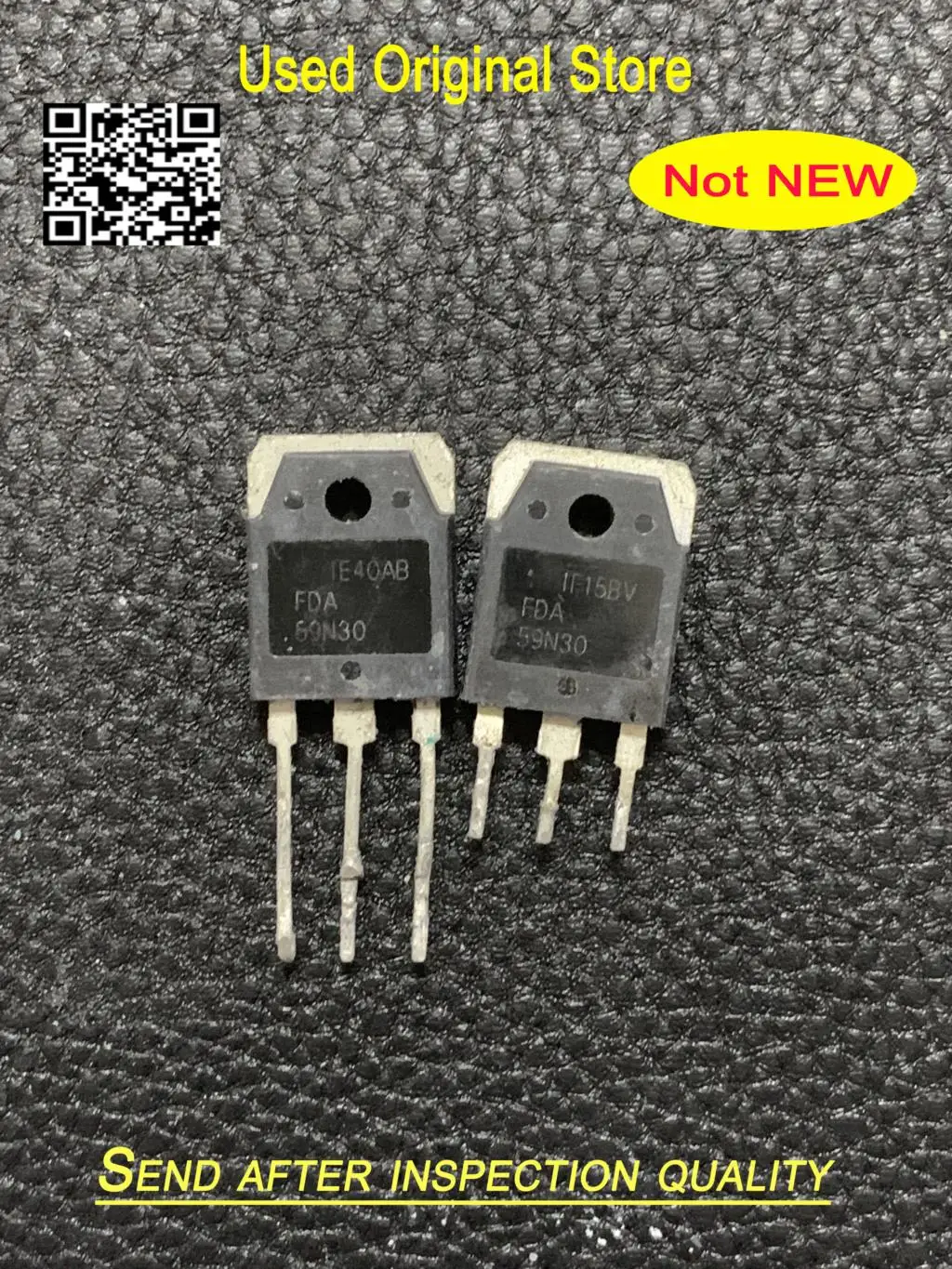 Used 10pcs/lot FDA59N30 59N30 MOSFET N-CH 300V 59A TO-247 High power Inverter field effect transistor Original disassembly