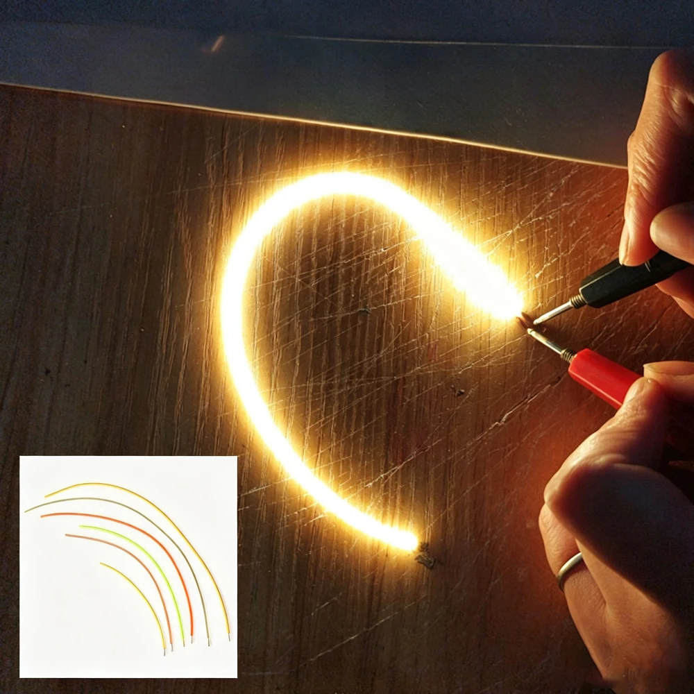 LED Flexible Filament DC3V 25mm80mm110mm128mm190mm300mm cob LED Noodles Soft Filament DIY Edison Bulb incandescent Lamp Parts