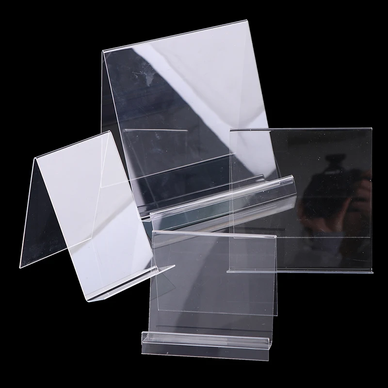 1Pcs Buch Display-ständer Desktop Buch Halter Transparent Acryl Buch Regal Vertikale Buch Lehrbuch Display Standfuß Transparent