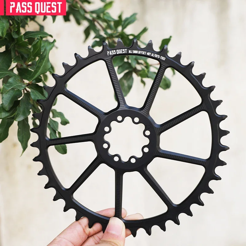 

PASS QUEST 3mm Offset For Magene Direct Mount Crankset Round MTB Narrow Wide Chainring 40T 42T 44T 46T 48T Chainwheel