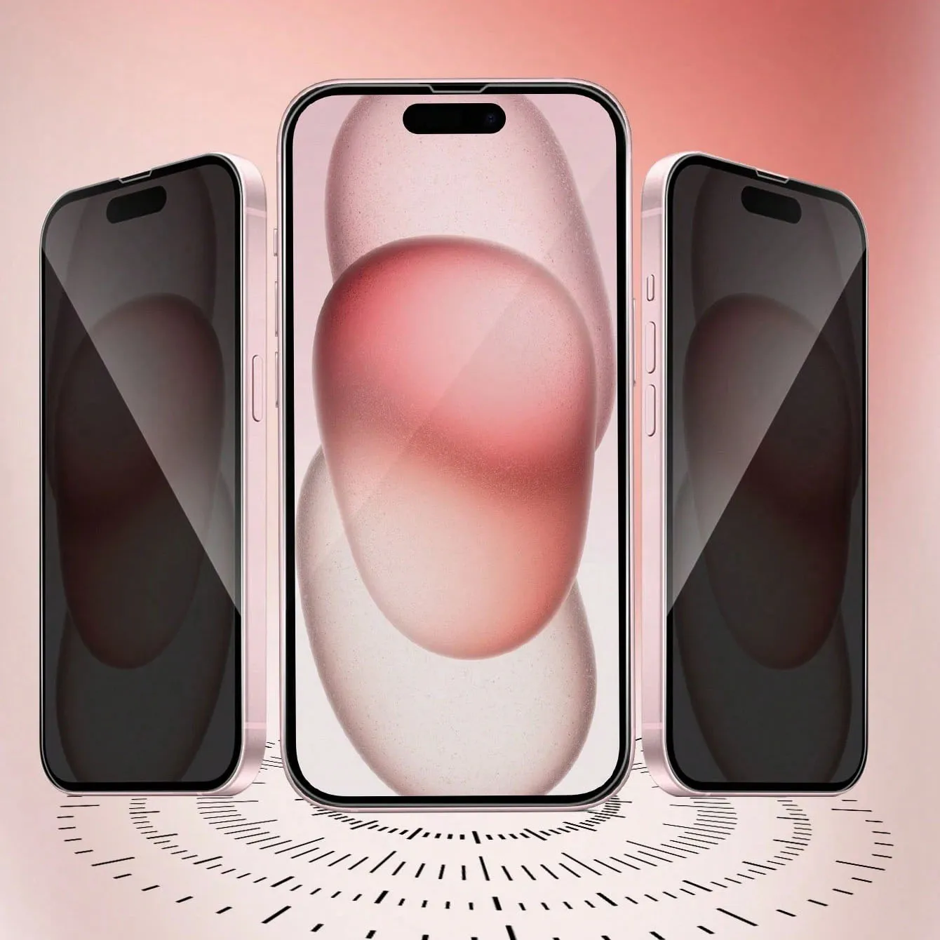 3pcs Privacy Screen Protector, Compatible With Apple 17/17Pro/17Promax, Anti-Peeping Tempered Glass Protective Case