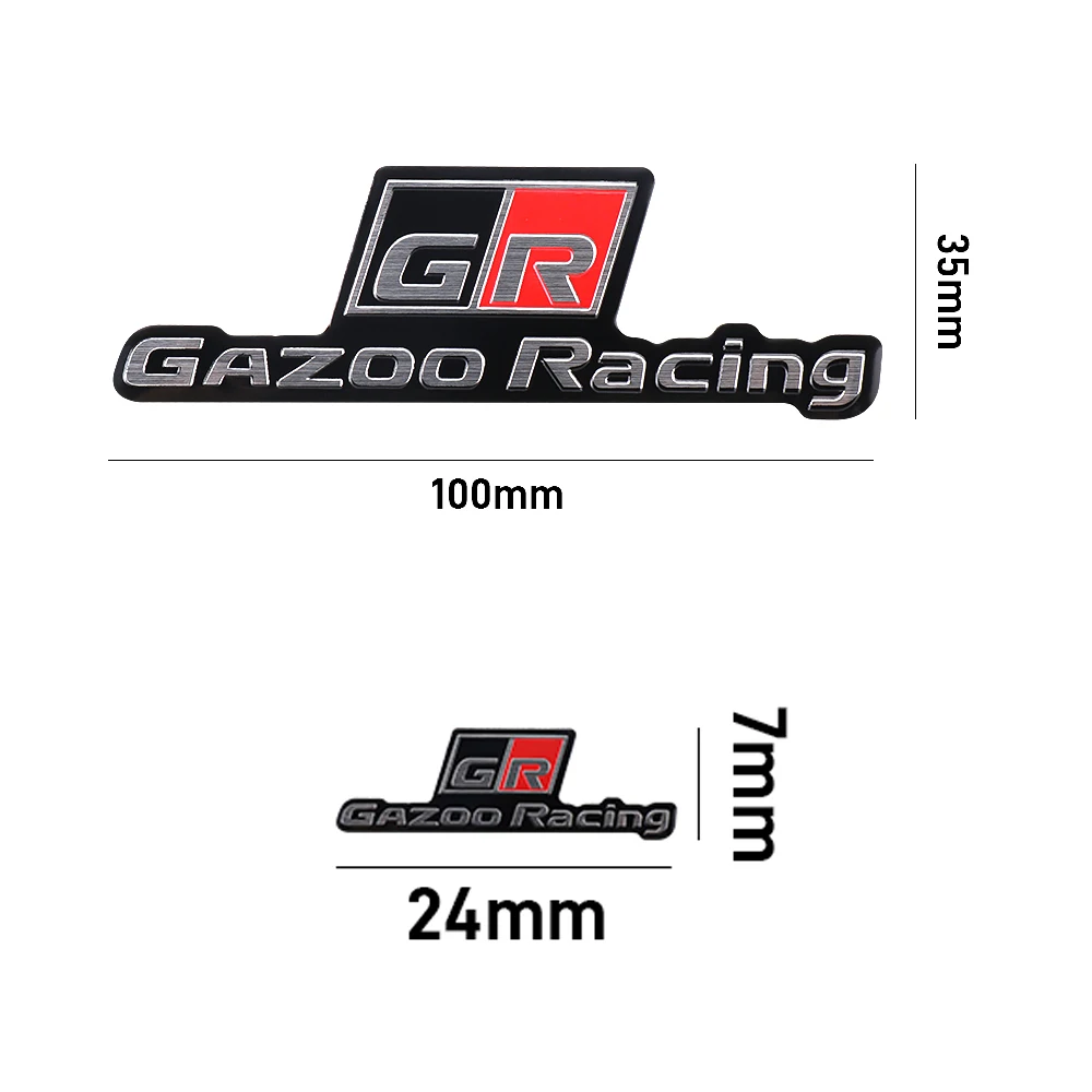 ثلاثية الأبعاد سيارة معدنية ملصق شعار وضع العلامات شعار شارة الشارات لتويوتا Rav4 GR الرياضة غازو سباق C-HR RAV4 ميراي أفينسيس برادو كامري #3