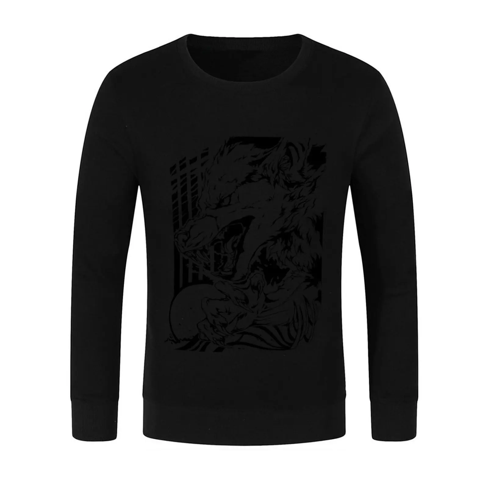 بلوفر بالذئب ملابس رجالية بلوزة معطف رجالي ملابس كورية سترة رياضية للرجال