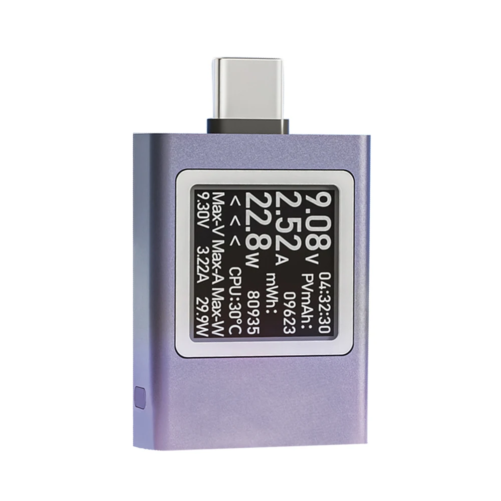 Display Digital Amperímetro de Tensão Medidor de Potência Tipo-c Voltímetro Celular Tester de Carregamento dc 4.550v 012a Pd3.1