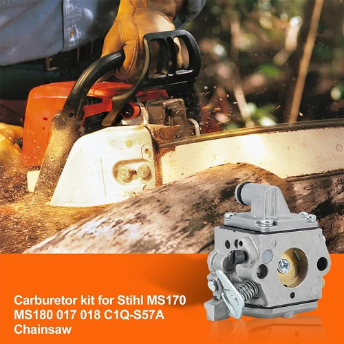 Imagen 2 del producto Carburador MS170 MS180 para piezas de motosierra Sthil 017 018, reemplaza C1Q-S57 C1Q-S57A C1Q-S57B 1130-120-0603 y 1130 124 0800