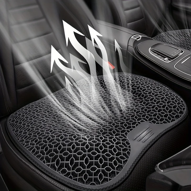 Ergonomic Honeycomb Gel Seat Cushion Breathable Lightweight Machine Washable Non-sit Pressure Pad Car Office Seat Mat
