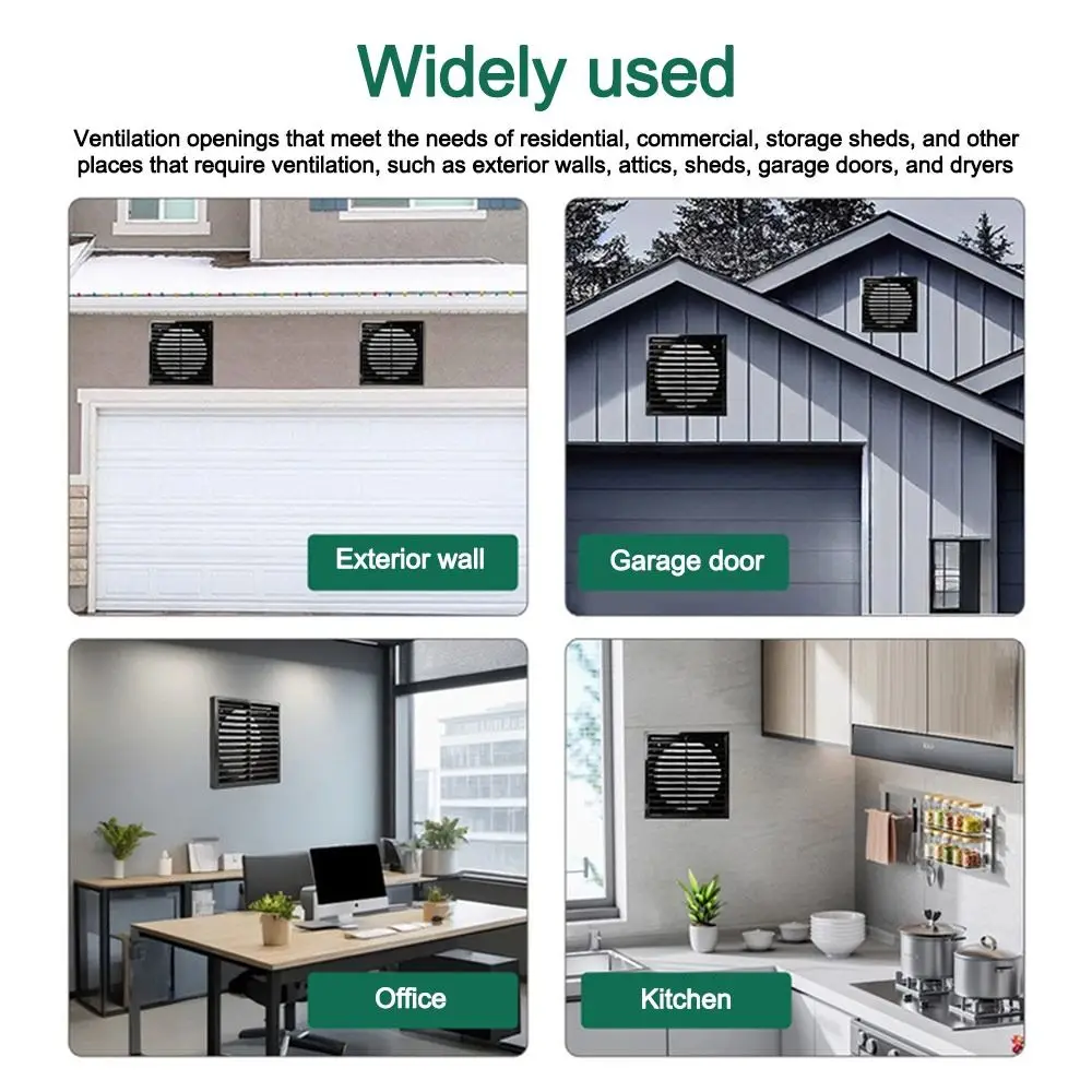 Durable 4/5/6/8In Air Vent Grille Cover Fiber Mesh Square Exhaust Outlet Cover Duct Vent Cover Ventilation Accessories