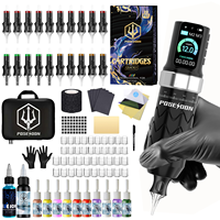 POSEIDON Tattoo Kit V5 Tattoo Pen Kit For Permanent Makeup Tattoo Machine Kit Professional Tattoo Power Supply Tattoo Gun Kit
