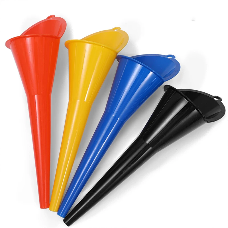 4pcs Car Oil Filling Equipment Universal Multi-color Anti-splash Plastic Long Stem Funnel Auto Motorcycle Refueling Accessories