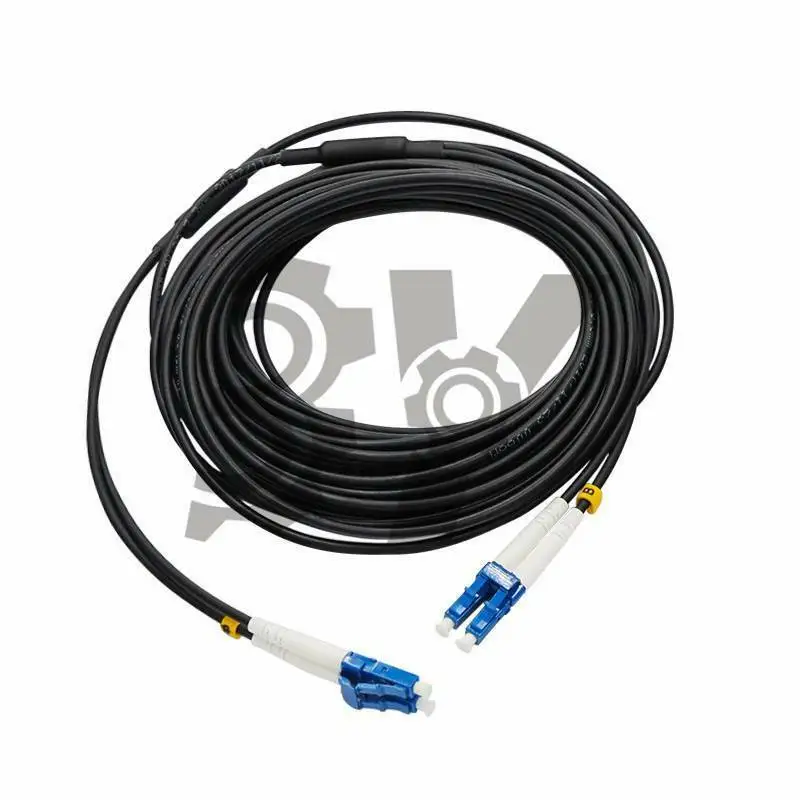 Black Armored Fiber Cable 70M LC-LC UPC SM 9/125 Duplex Fiber Optic Patch Cord