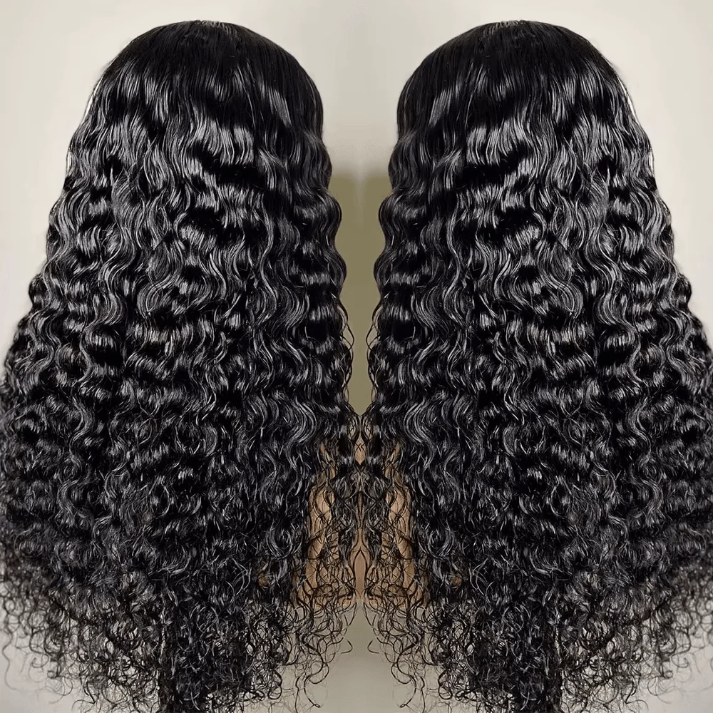 13x6 Deep Wave Lace Frontal Wigs Curly Human Hair Wigs Transparent Brazilian Real Virgin Hair 13x4 Water Wave Lace Front Human Hair Wigs For Women Preplucked With Baby Hair