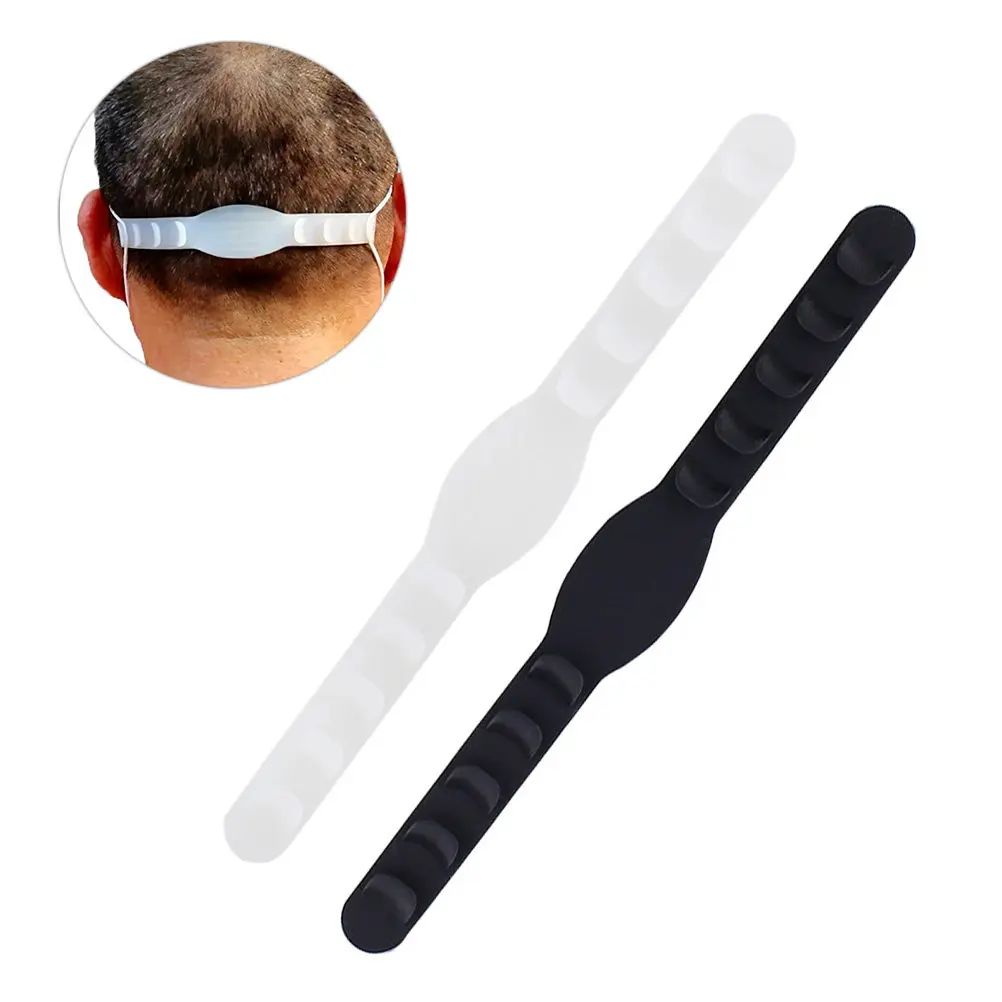 6Pcs Anti-Ear-Lever Silicone Mask Hangers Reusable Adjustable Ear Rear Hook for Masks Outdoor Sports Climbing Training