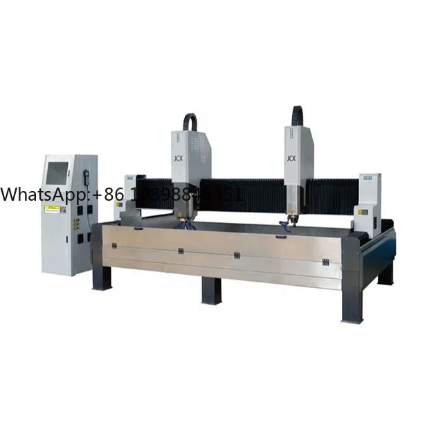 

2515 1590 Two Heads 3 4 Axis Stone CNC Router Engraving Machine Cutterfor Letter Tombstone Carving 3d Picture and Statue