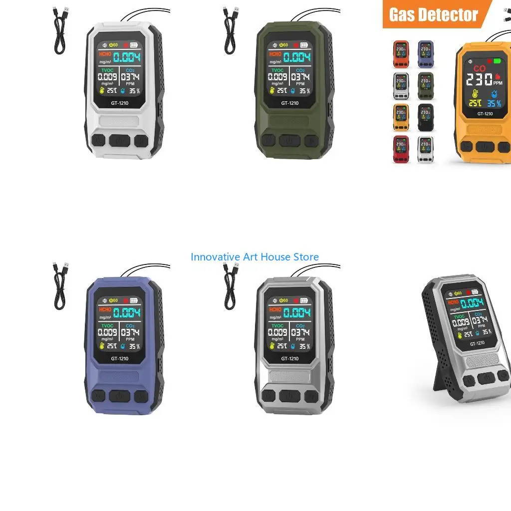 E1PC Handheld Formaldehyde Reader with HCHO TVOC Carbon Dioxide Screen, ABS Body for Home Vehicle Hotel Travel Daily Use