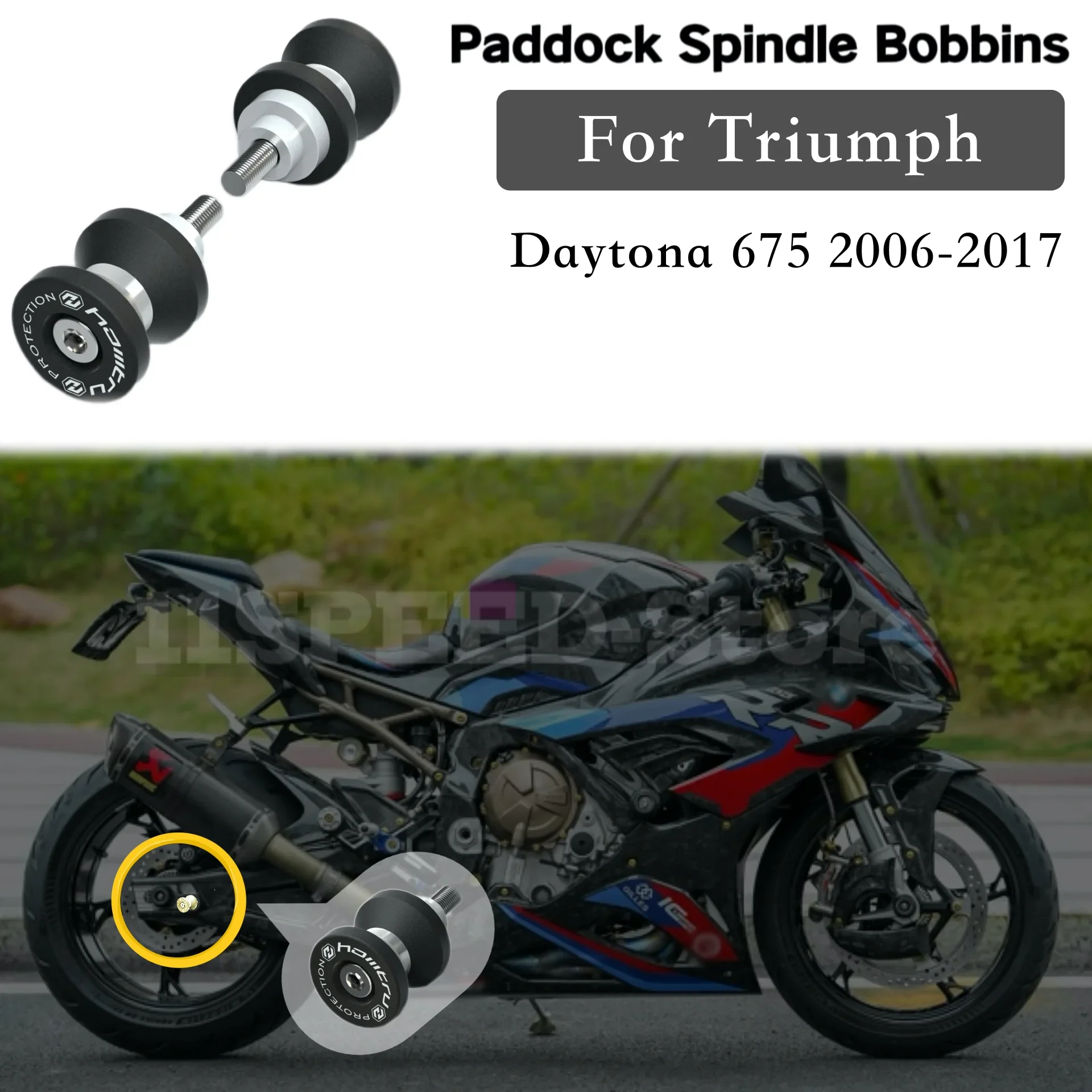 

Paddock Stand Bobbins Screw hole matching For Triumph Daytona 675 2006-2017 motos accessories for protection