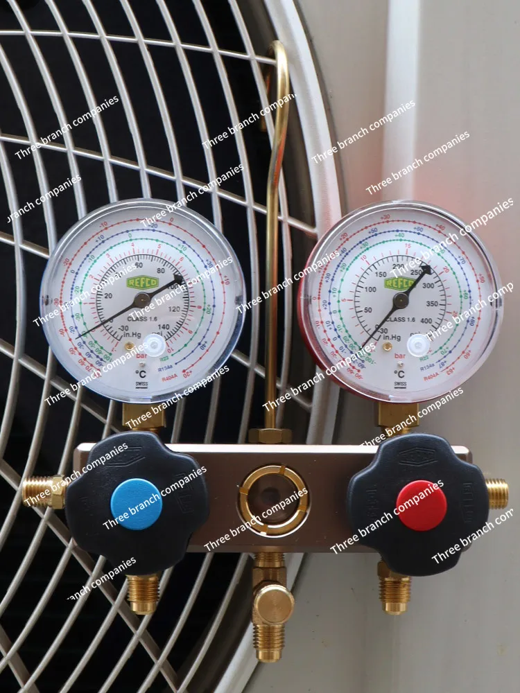 Vico Refco Air Conditioning Refrigeration Snow Refrigerant Filling Long Pipe High and Low Pressure Double Pressure Gauge Unit