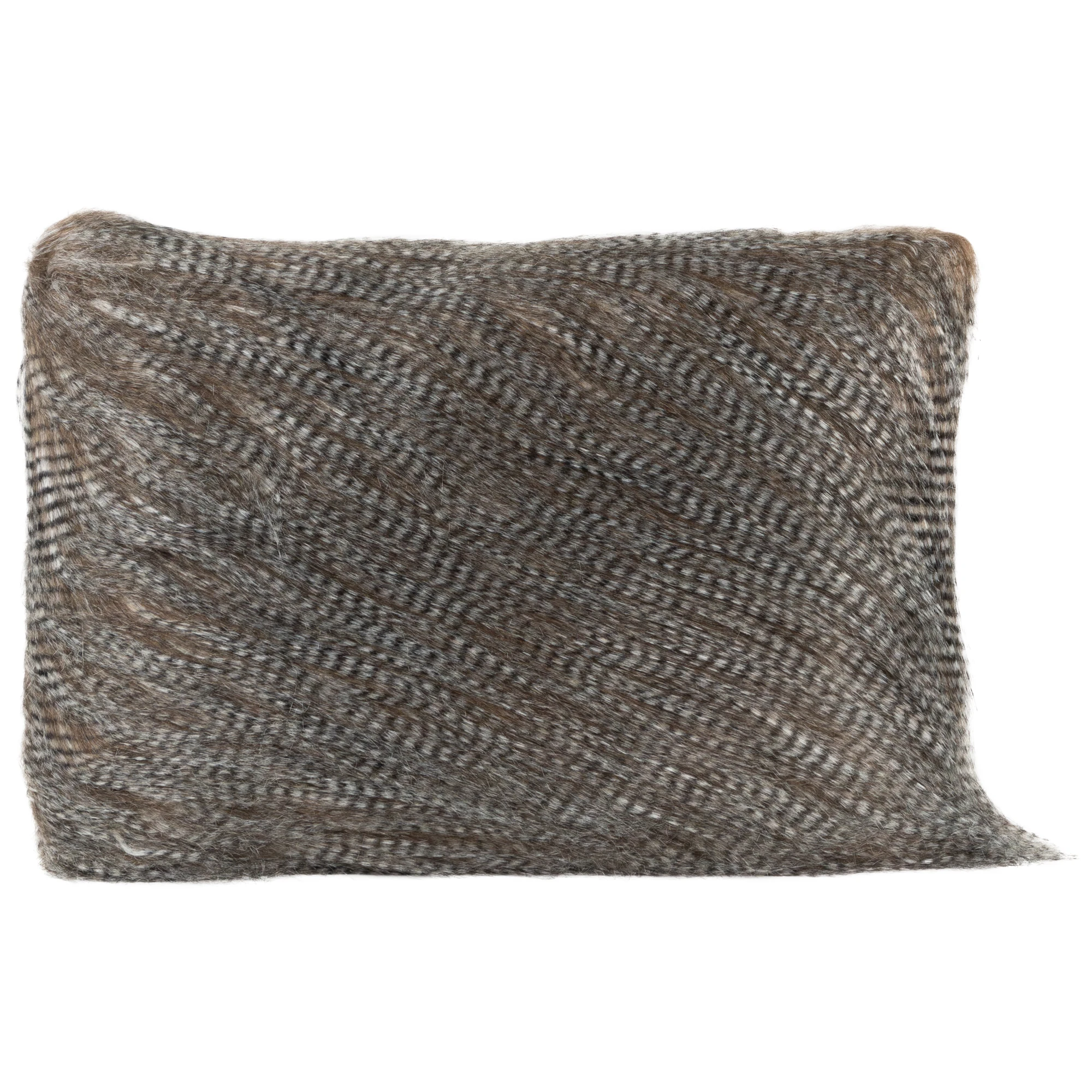 

Walnut Brown Plush Furry Rectangular Throw Pillow 19 Inch